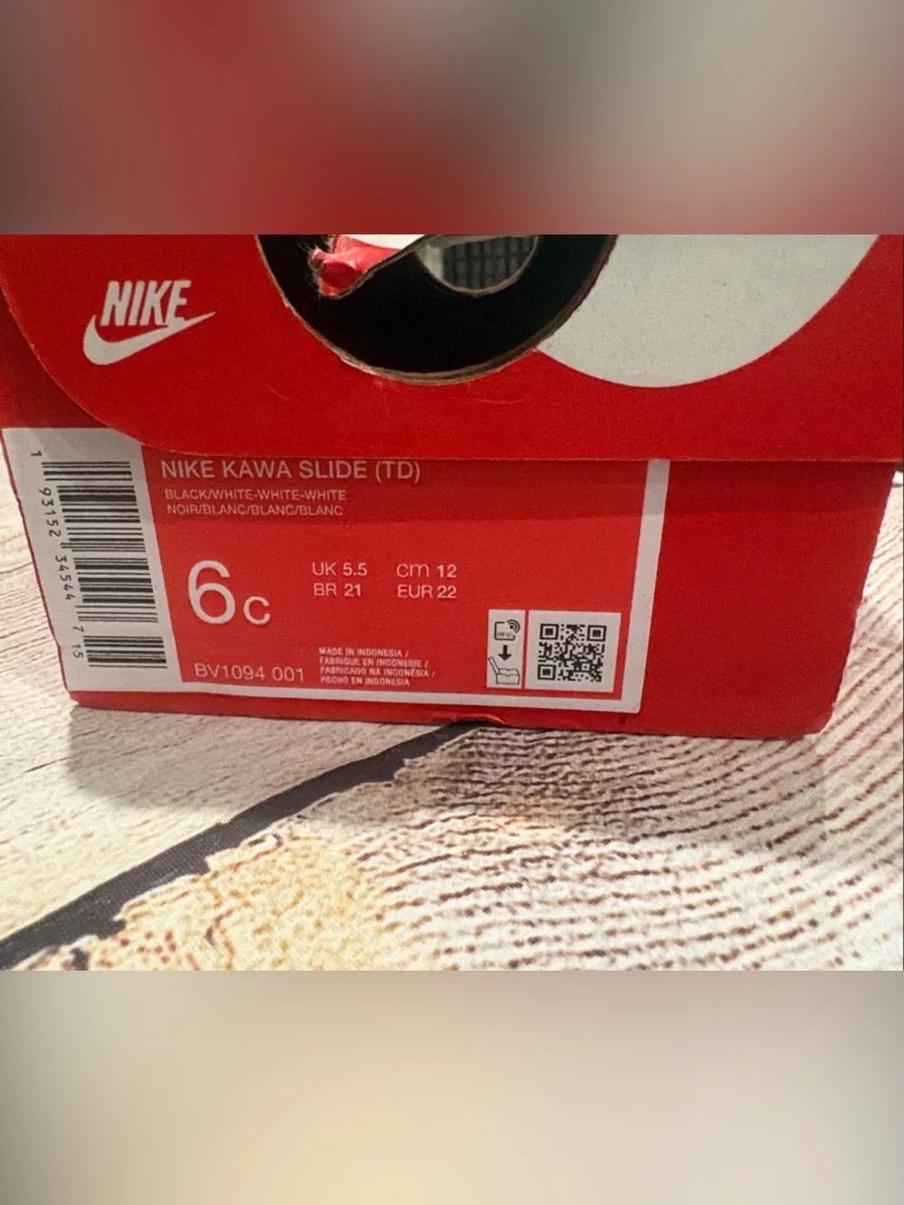 Nike Kawa Black Slides with White Swoosh
